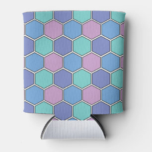 Honeycomb Pattern Pastels Can Cooler