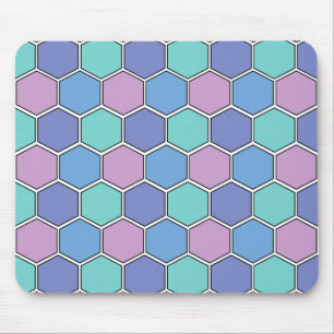 Honeycomb Pattern Pastels Mouse Pad
