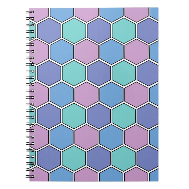 Honeycomb Pattern Pastels Notebook (Front)