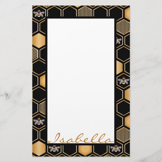 Honeycomb Pattern Stationery (Front)