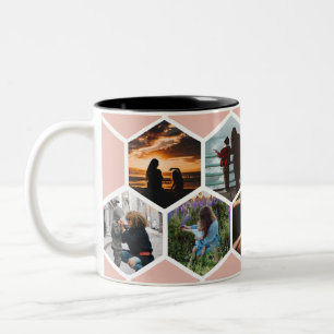 Honeycomb Personalized Family Photo 9 Picture Mug