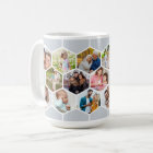 Honeycomb Photo Collage 17 Pic Silver Grey 15oz