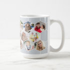 Honeycomb Photo Collage 17 Pic Silver Grey 15oz