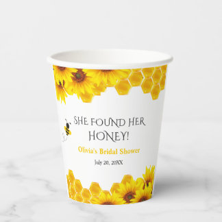 Honeycomb She Found Her Honey Bridal Shower  Paper Cups