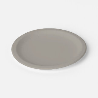 Honeycomb | Solid Colour Grey 3 Paper Plate