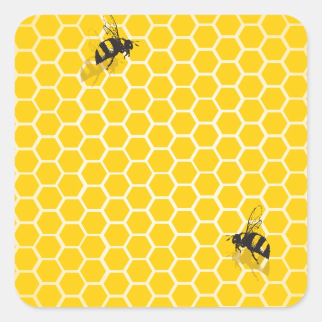 Honeycomb Square Sticker (Front)