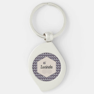 Honeycomb Striped Honeycomb Personalised Key Ring