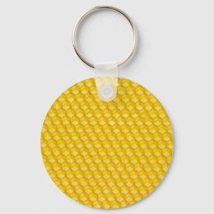 Honeycomb Template For Bees To Work On Key Ring