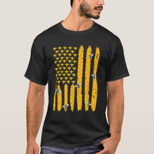 Honeycomb Usa Flag Bees Beekeeper 1 T-Shirt