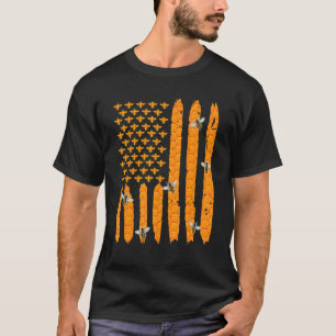 Honeycomb Usa Flag Bees Beekeeper T-Shirt