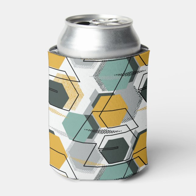 Honeycombs. Abstract geometric pattern.1 Can Cooler (Can Front)