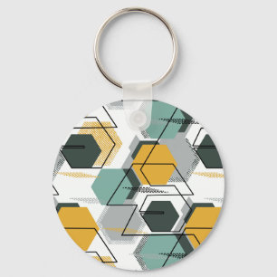 Honeycombs. Abstract geometric pattern.1 Key Ring