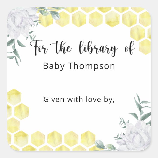 Honeycombs - for the library of square sticker (Front)