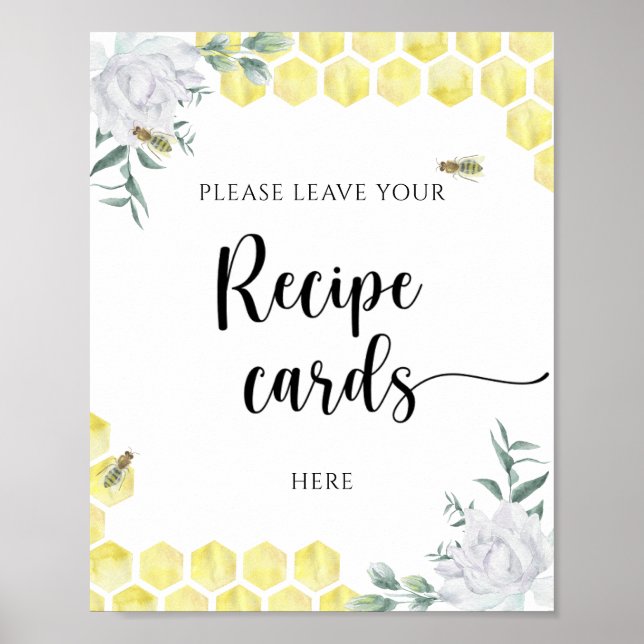 Honeycombs - Your recipe card here poster (Front)