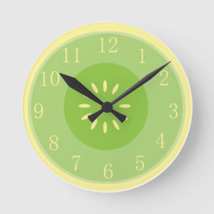Honeydew Melon Art Cool Pastel Green Kitchen Clock