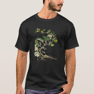 Honeydew Melon Vine Botanical Vector T-Shirt