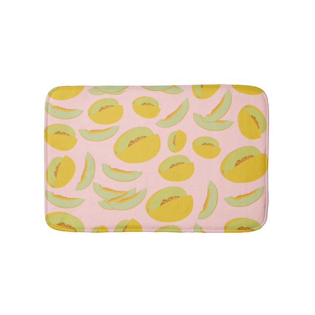 Honeydew Melons Fruit Pattern Bath Mat (Front)