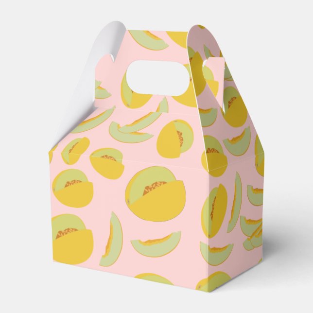 Honeydew Melons Fruit Pattern Favour Box (Front Side)
