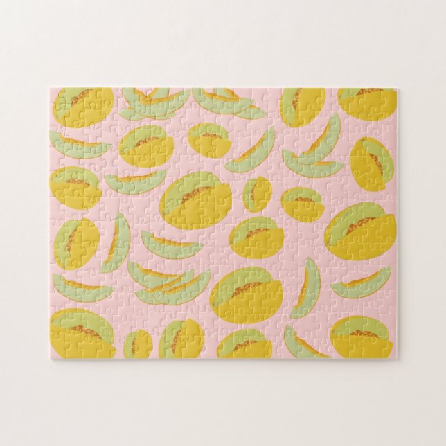 Honeydew Melons Fruit Pattern Jigsaw Puzzle (Horizontal)