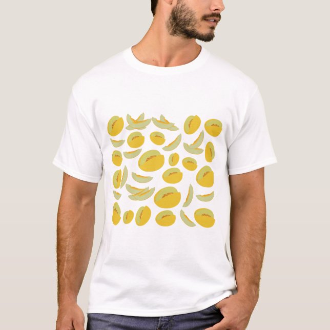 Honeydew Melons Fruit Pattern T-Shirt (Front)