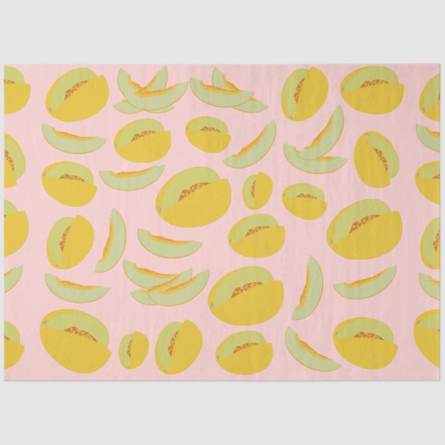 Honeydew Melons Fruit Pattern Tissue Paper (Front)