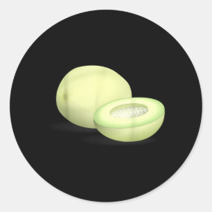 Honeydew Summer Melon Fruit Fun Classic Round Sticker