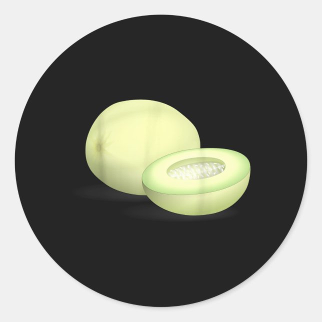 Honeydew Summer Melon Fruit Fun Classic Round Sticker (Front)