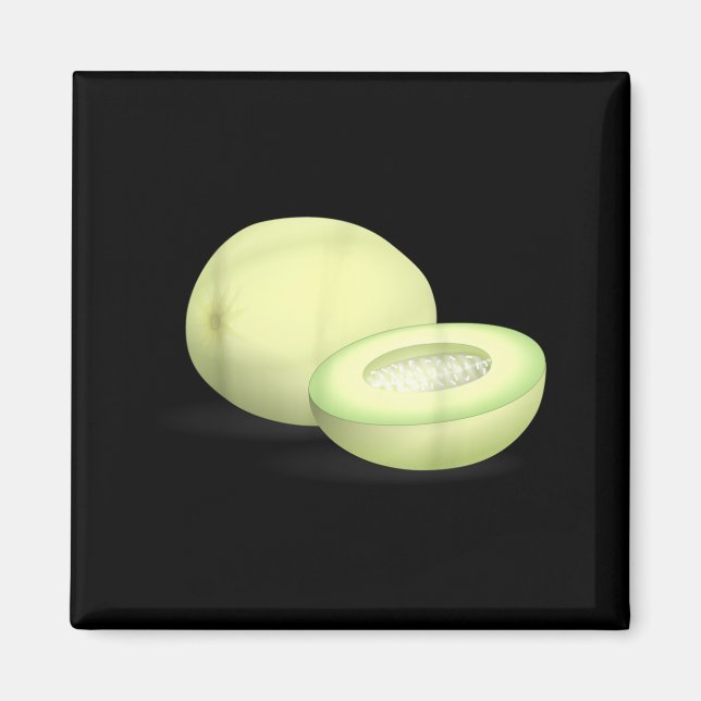 Honeydew Summer Melon Fruit Fun Magnet (Front)