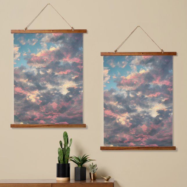 Honeyed hues hanging tapestry (Asymmetrical)