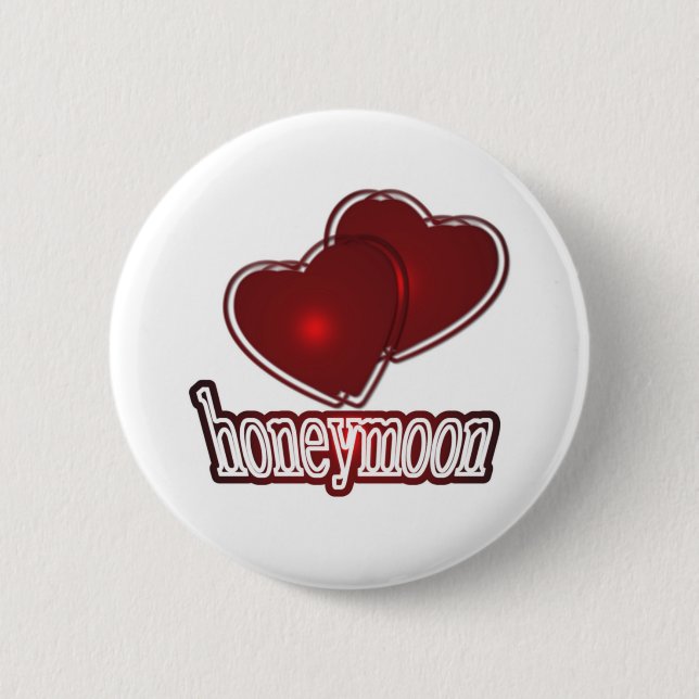 Honeymoon 6 Cm Round Badge (Front)