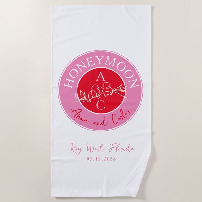 Honeymoon Beach Towel (Front)