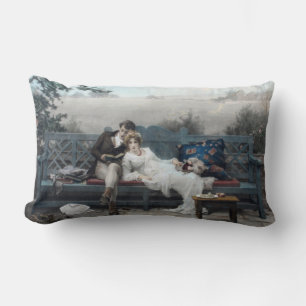 Honeymoon (Bride and Groom on a Bench) Lumbar Cushion
