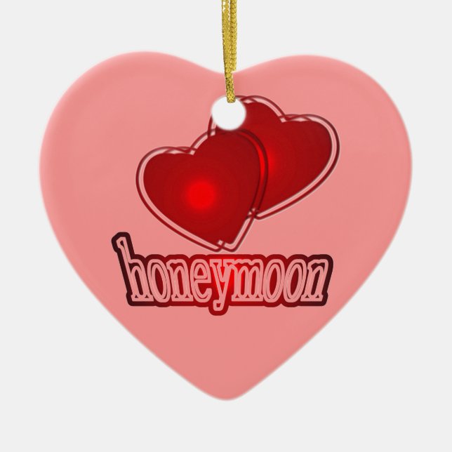 Honeymoon Ceramic Ornament (Front)
