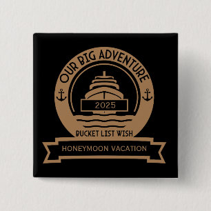 Honeymoon Cruise 15 Cm Square Badge