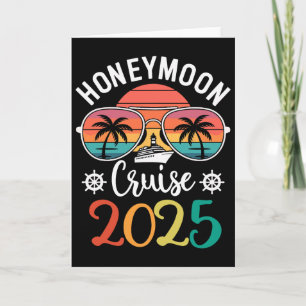 Honeymoon Cruise 2025 Just Married Matching Couple Card