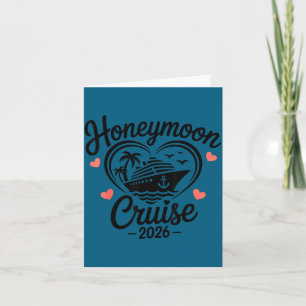 Honeymoon cruise 2026 couples matching  card