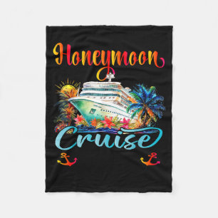 Honeymoon Cruise 2026 Just Married Graphic Art Fleece Blanket