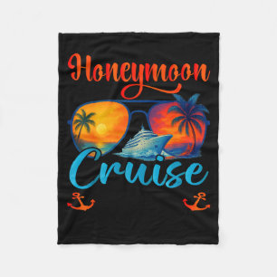 Honeymoon Cruise 2026 Just Married Graphic Art Fleece Blanket