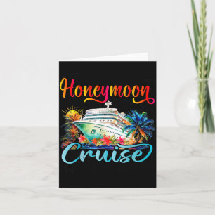 Honeymoon Cruise 2026 Just Married Illustration Card