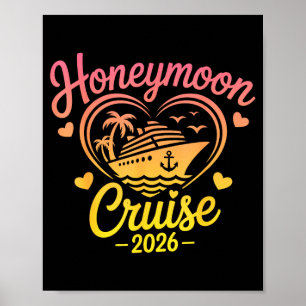 Honeymoon Cruise 2026 Married Couples Matching Poster