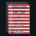 Honeymoon Cruise Door Magnet<br><div class="desc">Make it easy to find your stateroom on a cruise ship as well as celebrating a honeymoon vacation event.  Original design by Night Owl's Menagerie,  2019.</div>