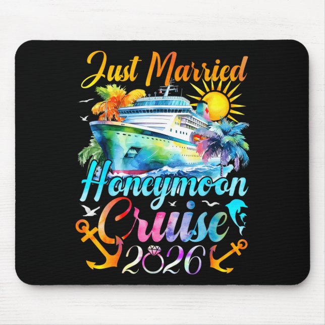 Honeymoon Cruise For Matching Couples 2026 Just Ma Mouse Pad (Front)