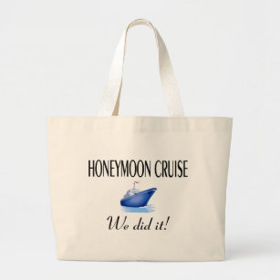 Honeymoon Cruise Large Tote Bag