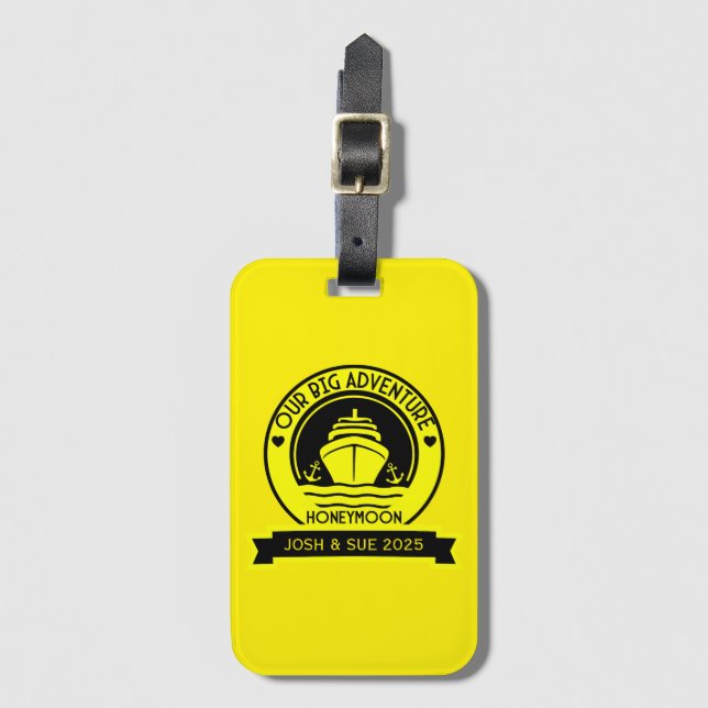 Honeymoon Cruise Luggage Tag (Front Vertical)