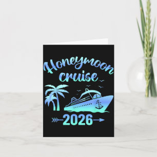 Honeymoon Cruise Married 2026 Couples Matching Card