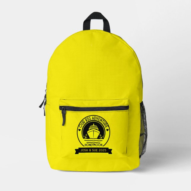 Honeymoon Cruise Printed Backpack (Front)