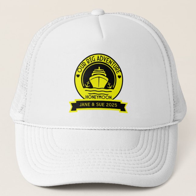 Honeymoon Cruise Trucker Hat (Front)