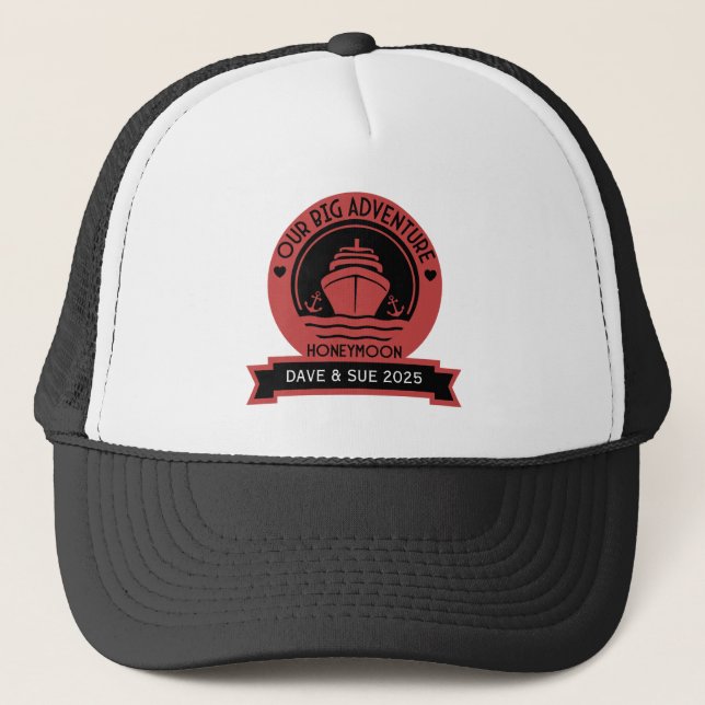 Honeymoon Cruise Trucker Hat (Front)