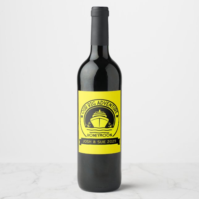 Honeymoon Cruise Wine Label (Front)