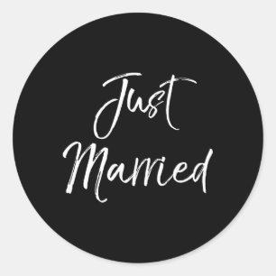 Honeymoon For Husband Just Married Classic Round Sticker